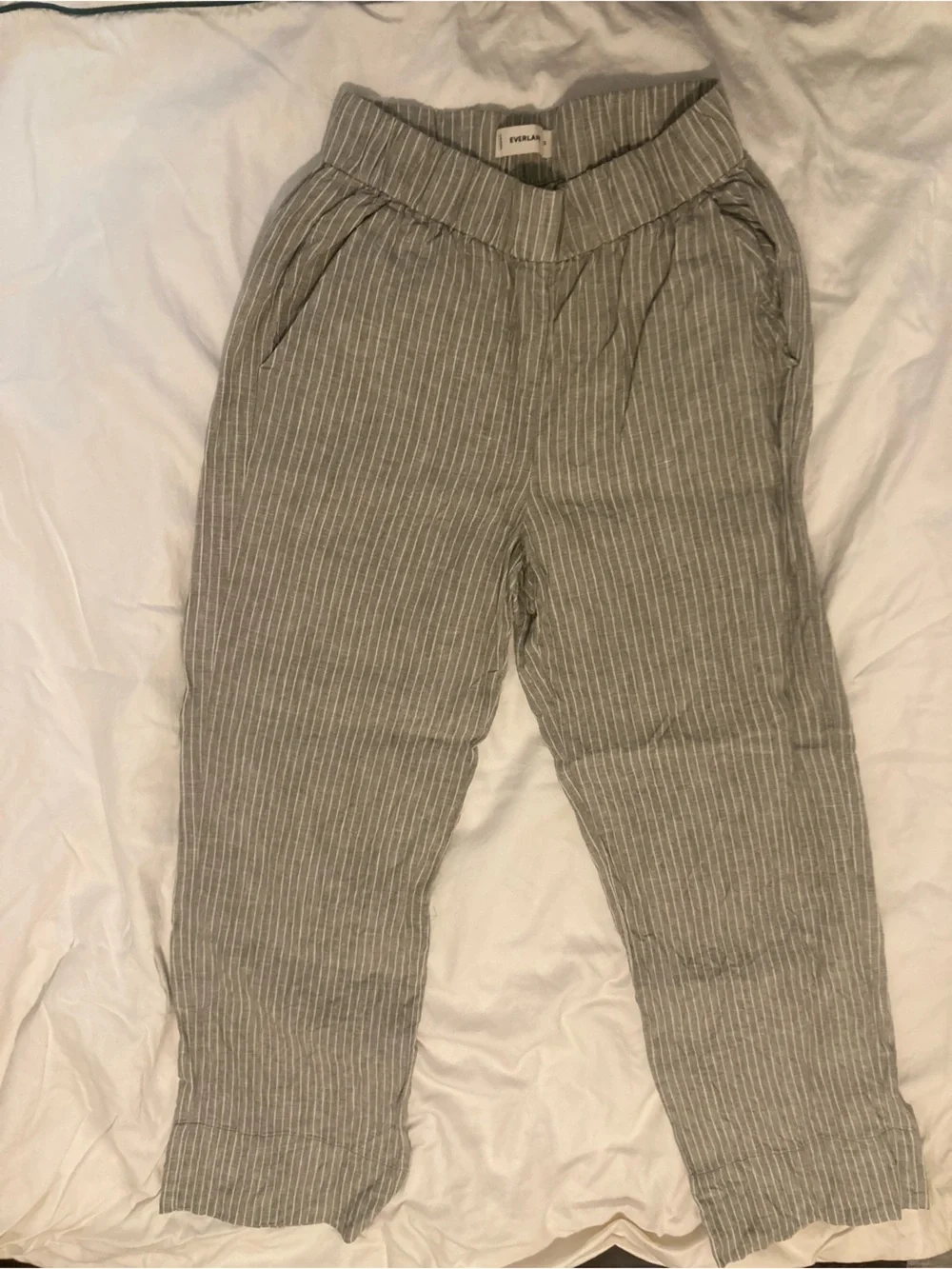 Everlane Striped Linen Easy Pant